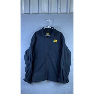 Bass Pro Shops Fleece Jacket Mens Large Black Excellent Full Zip Outdoor Logo